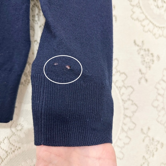 Burberry Merino Wool Elbow Patch Crewneck Sweater - Picture 6 of 16